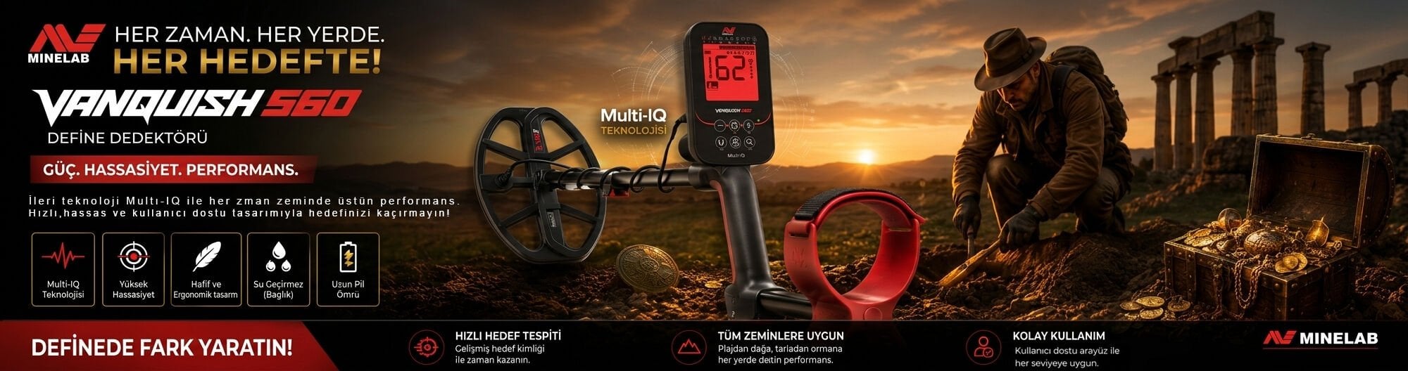 Minelab Vanquish 540 Define Dedektörü